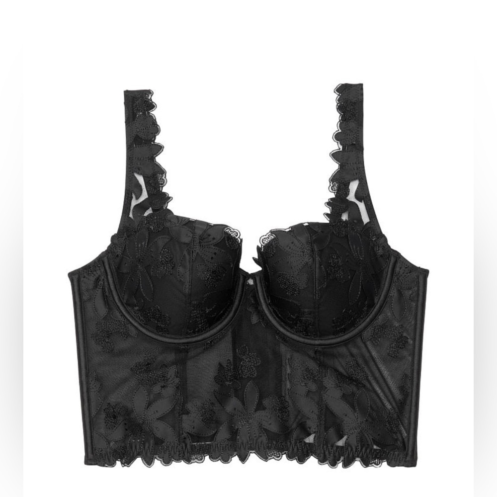 Very Sexy Lightly Lined Embroidered Balconette Bra NWOT!